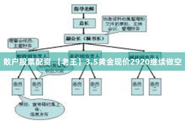 散户股票配资 【老王】3.5黄金现价2920继续做空