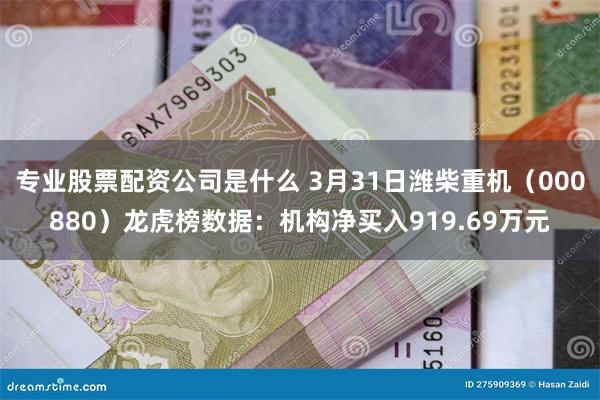 专业股票配资公司是什么 3月31日潍柴重机（000880）龙虎榜数据：机构净买入919.69万元