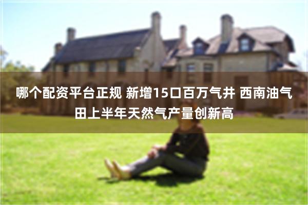 哪个配资平台正规 新增15口百万气井 西南油气田上半年天然气产量创新高